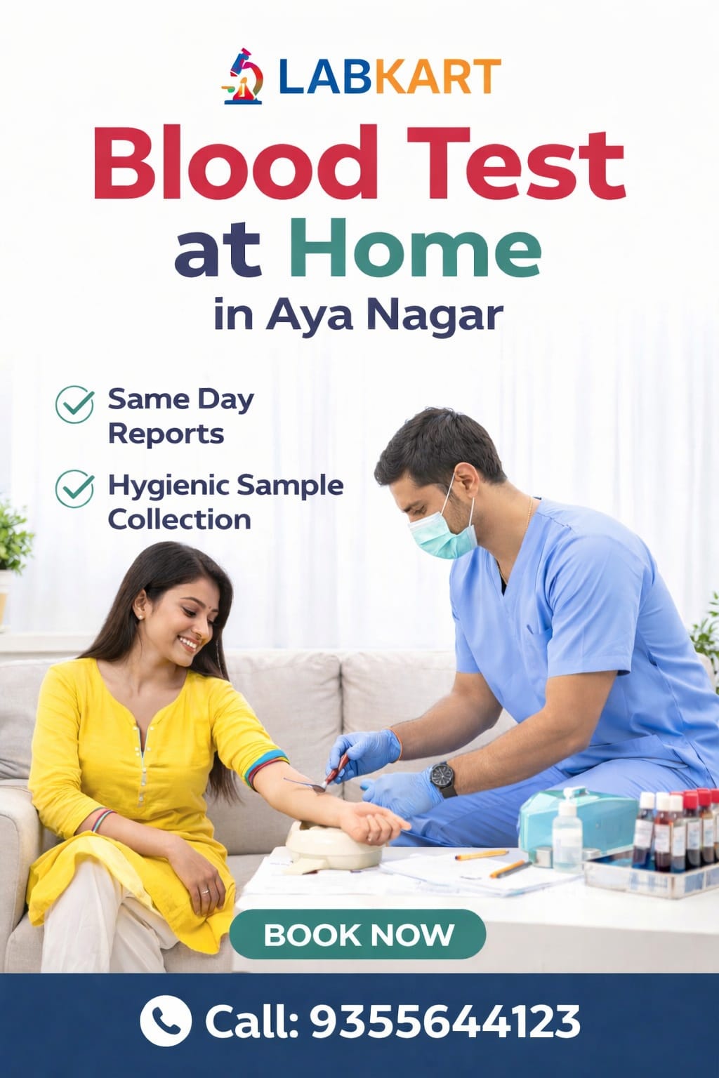 Featured image of blog: Best Blood Test in Aya Nagar | Home Collection & Affordable Prices