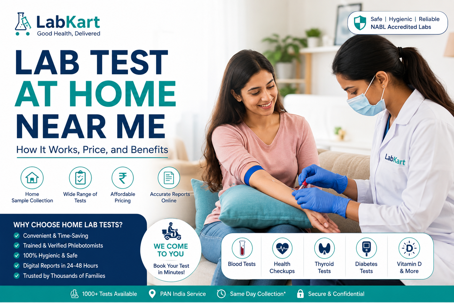 Featured image of blog: Lab Test at Home Near Me | Book Online – Labkar