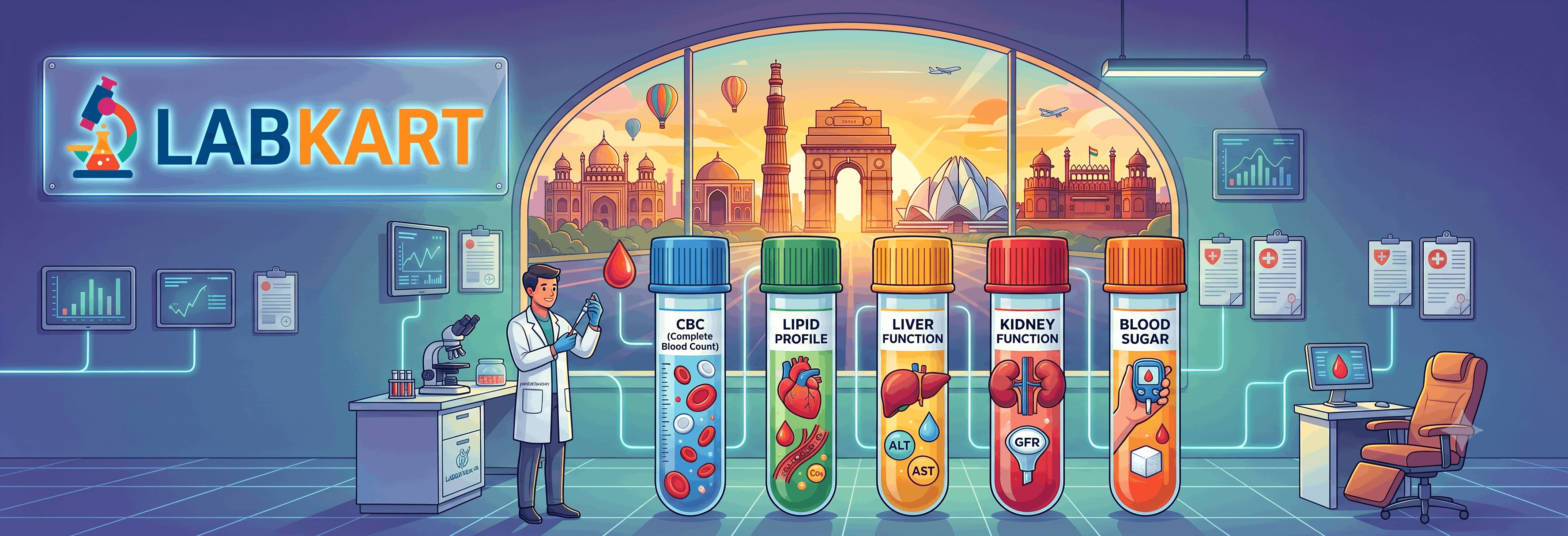 Featured image of blog: 5 Essential Blood Tests Every Adult Needs in Delhi
