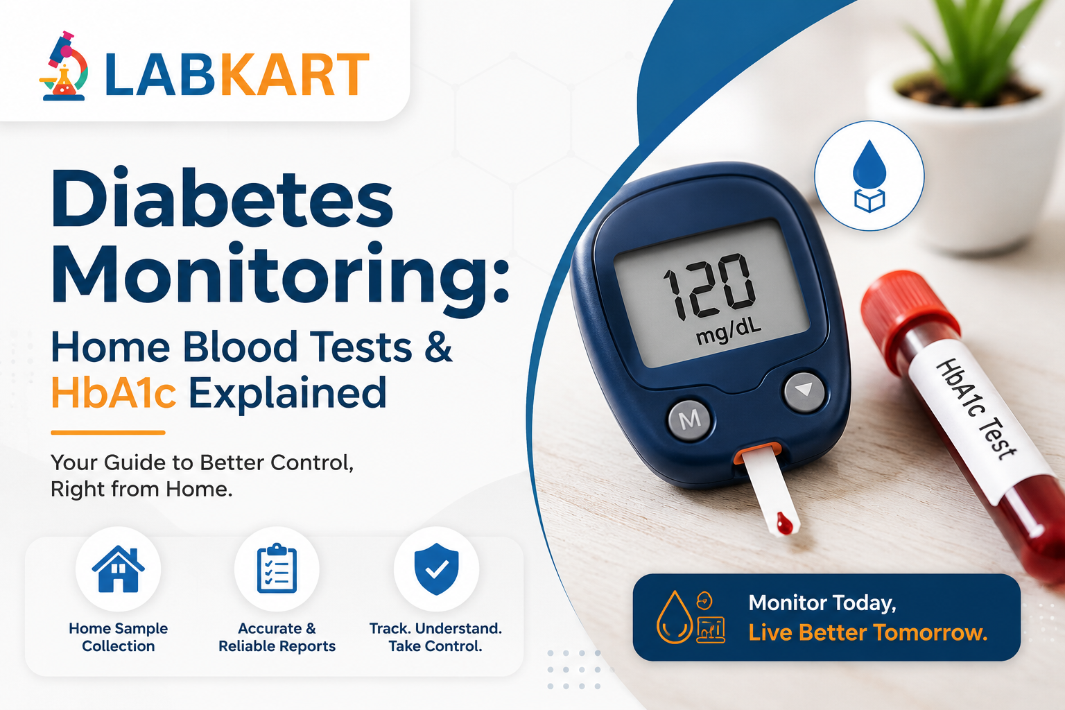 Featured image of blog: Diabetes Monitoring: Home Blood Tests & HbA1c Explained