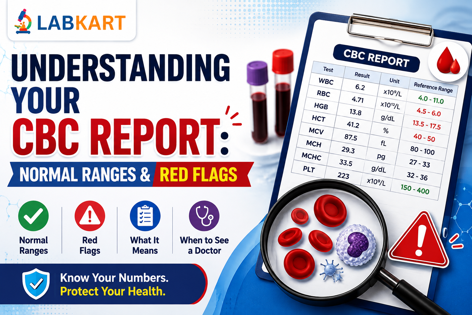 Featured image of blog: Understanding Your CBC Report: Normal Ranges & Red Flags