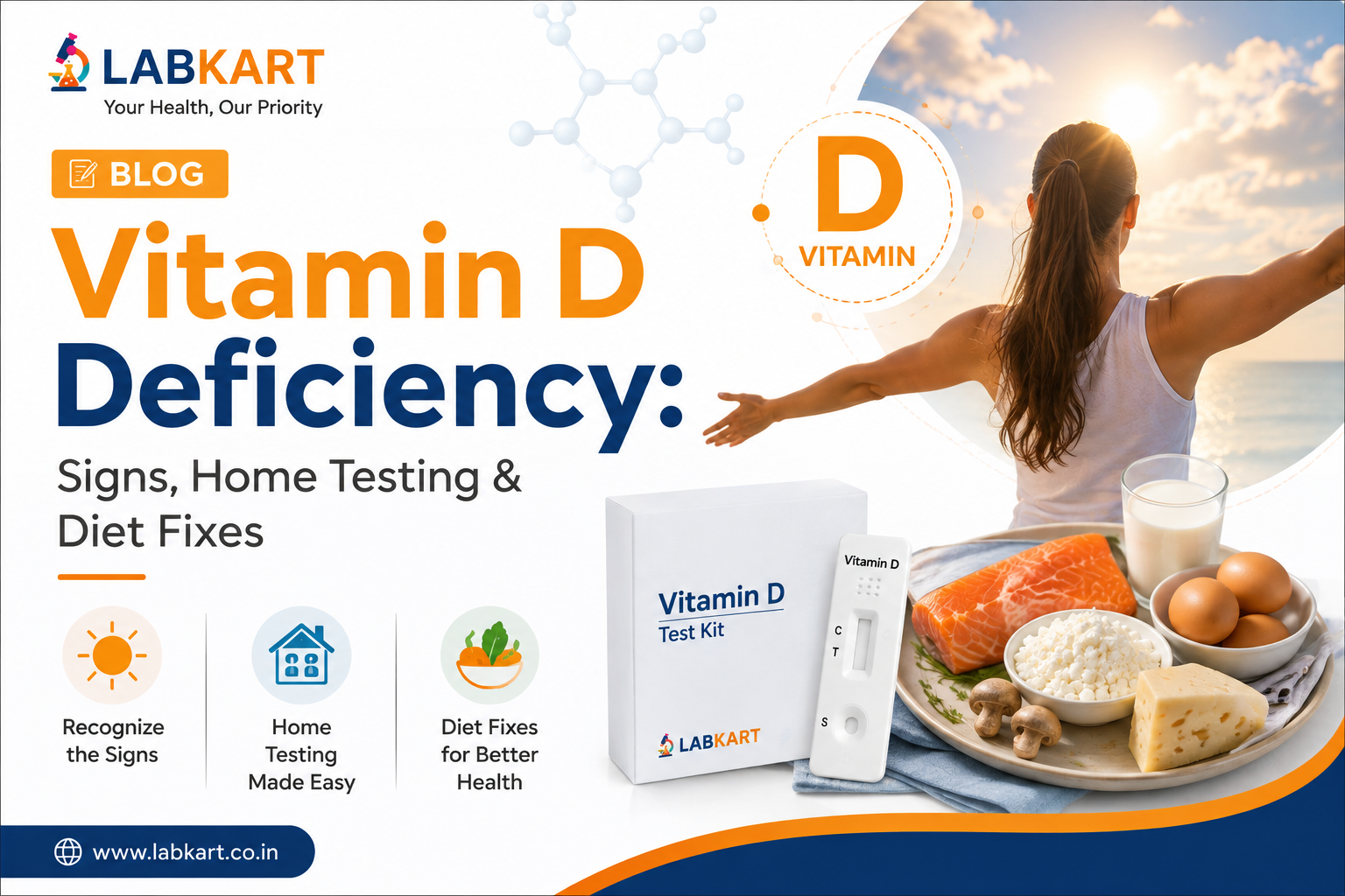 Featured image of blog: Vitamin D Deficiency: Signs, Home Testing & Diet Fixes