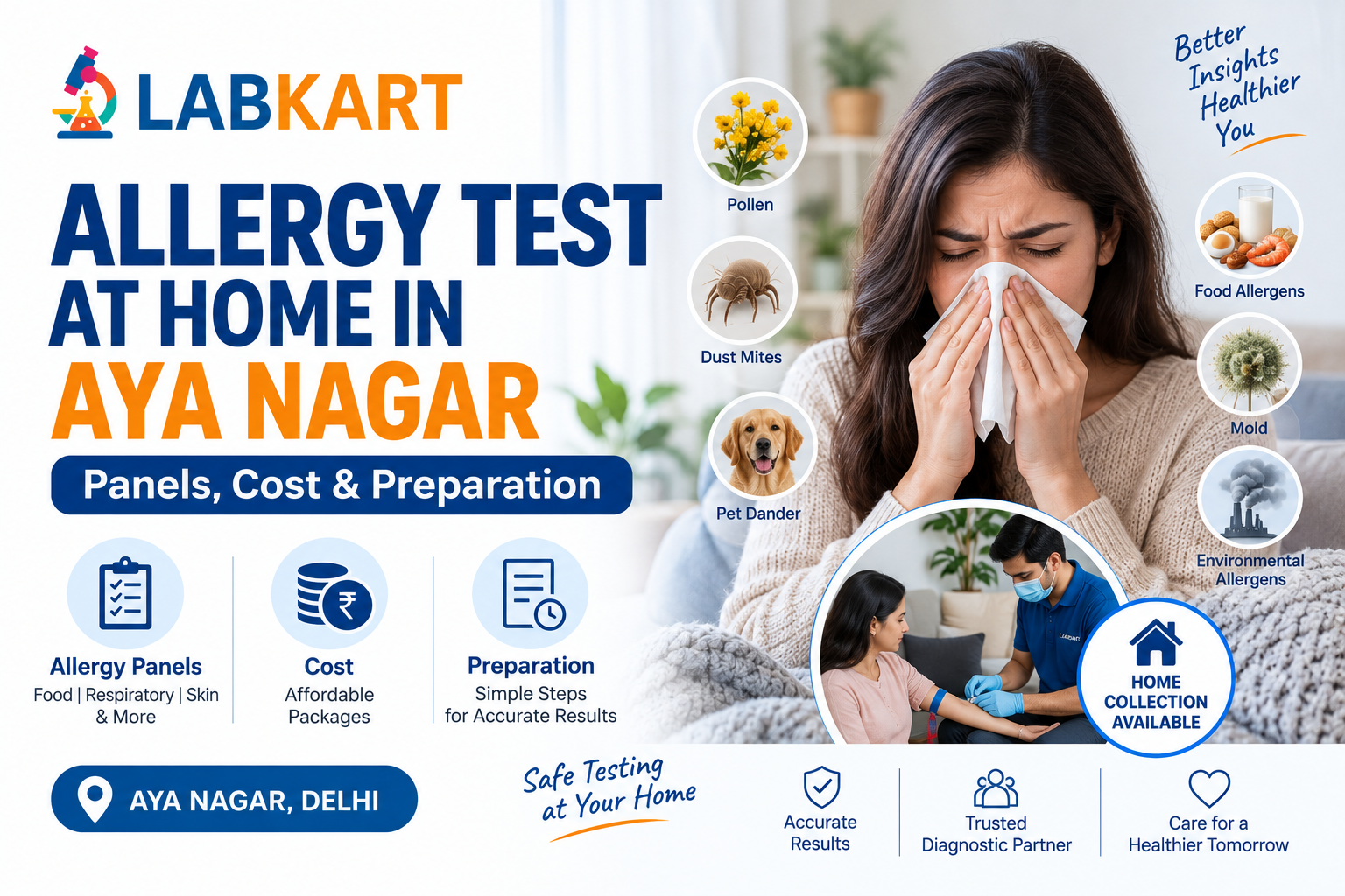 Featured image of blog: Allergy Test at Home in Aya Nagar: Panels, Cost & Preparation